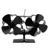 8 Blade Fireplace Fan Heat Powered Stove Fan Burner Quiet Home Use Efficient Heat Distribution
