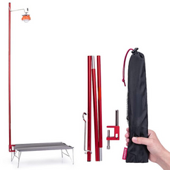 Outdoor Portable Folding Lamp Pole Aluminum Alloy Camping Tent Lantern Fixing Stand Light Holder