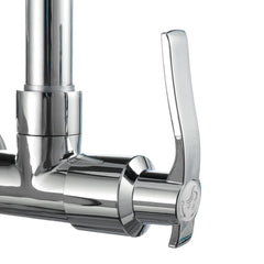 360 Degree Rotation Single Cold Faucet Long Neck Brass Kitchen Sink