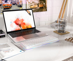 Mechanical Keyboard Gateron Pro Switch 68 Keys Triple Mode Wireless Bluetooth5.0 + 2.4Ghz + Type-C Wired Hot-swappable Low-Ball Cap for Win