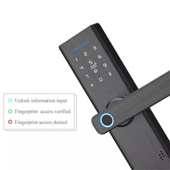 Fingerprint Lock Security Intelligent WiFi Smart Lock Password RFID Unlock Door Lock Work With APP For Electronic Hotels Smart Home