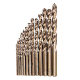 13Pcs M35 Cobalt Drill Bit Set 2-8mm HSS-Co Jobber Length Twist Drill Bits with Metal Case for Stainless Steel Wood Metal Drilling