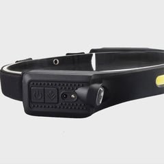 2XPE+COB Induction Headlight 1200mAh 270 Wide Range 350LM 5 Lighting Modes Type-C Rechargeable Head Torch