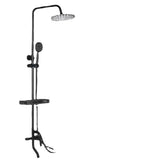 Wall Mount Exposed Shower System with Thermostatic 8 Inch Round/Square Shower Head Adjustable Handheld Sprayer and Bottle Faucet