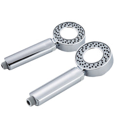 Double-sided Dual Function Shower Head Water Saving Round ABS Chrome Booster Bath High Pressure Handheld Hand