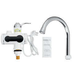 Electric Hot Water Faucet Instant Heating Kitchen Instant Water Heater Stainless Steel Heating Dual Purpose Faucet220V