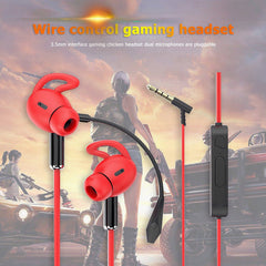Wired Earphone 7.1 Surround Stereo 13MM Dynamic Earbuds 3.5MM In-Ear Gaming Headset with Detachable Dual Mic
