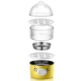 Egg Bolier 360W Double Layers Egg Steamer Automatic Egg Custard Machine Household Breakfast