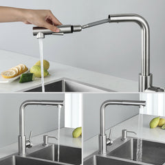 Kitchen Faucet Mixer Tap With Pull-out Shower Single Lever