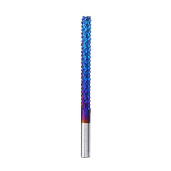 6mm Shank 52mm Tungsten Carbide Milling Cutter Blue Nano Coated End Mill