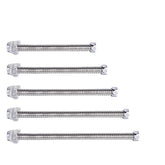 Stainless Steel Basin&Toilet Flexible Plumbing Water Corrugated Hose G1/2" Hot&Cold Tube Bathroom Heater Pipes 20-60cm from
