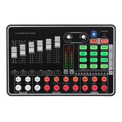 Bluetooth Live Sound Card for Youtube Tiktok Gaming Broadcast External Mixer Headset Microphone Computer Mobile Phone Webcast Accompaniment Set