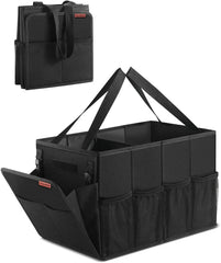 Black Car Storage Box Trash Storage Box 2 in 1 40*27*27cm