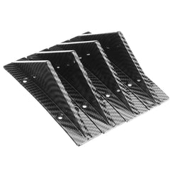 4PCS Car Universal Carbon Fiber Look Rear Bumper Lip Diffuser Shark Fins Trim Spoiler