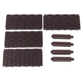 DIY Raised Garden Bed Planter Kit Flower Assembly Square Box Planting Grow Box 4 Side Panel w/ 4 Stakes