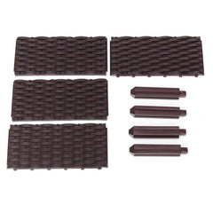 DIY Raised Garden Bed Planter Kit Flower Assembly Square Box Planting Grow Box 4 Side Panel w/ 4 Stakes