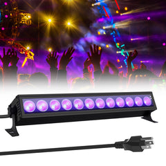 12LED 36W UV LED Light Bar 360 Adjustable Wall Lights Lamp for DJ Stage Party