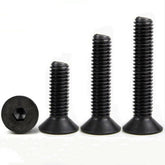 50Pcs M5 Hex Socket Countersunk Flat Head Screw Carbon Steel 10.9 Grade 6/8/10/12/14/16/18/20/25/30/35/40mm Optional