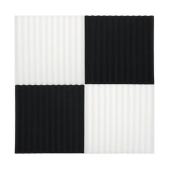 12Pcs Wedge Acoustic Foam Tiles Wall Studio Soundproofing Panels Cinema Muffler Sponge