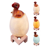 Decorative 3D Oviraptor Dinosaur Egg Smart Night Light Touch Switch 3 Colors Change LED Nightlight For Christmas Gift