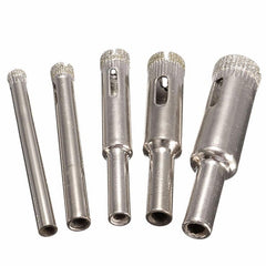 5pcs Diamond Hole Saw Drill Bit Set 5/6/8/10/12mm Tile Ceramic Glass Porcelain Marble