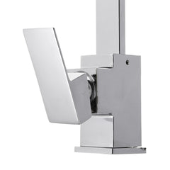 Modern Swivel Spout Kitchen Sink Taps Basin Mixer Tap Square Brass Faucet