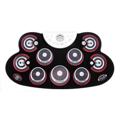 Roll-Up Drum Set 9 Silicon Electronic Drum Pads USB/Battery Powered for Kids