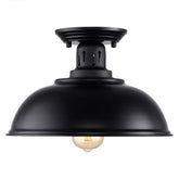 Semi Flush Mount Ceiling Light Fixture Farmhouse Black Close to Ceiling Lighting Industrial Decor Lamp