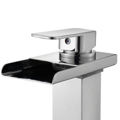 Modern Brass Chrome Mixer Tap Waterfall Kitchen Bathroom Basin Sink Faucet Holes