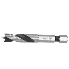 6pcs HSS 4241 Woodworking Drill Bits Set 1/4 Inch Quick Change Hex Shank Stubby Bit