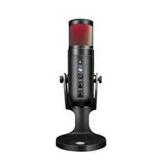 Condenser Wired Microphone RGB Light Mic for PC Laptop Live Broadcast Game Conference