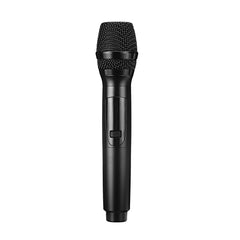 Portable 10-Channel Rechargeable Wireless Microphones UHF Mics with Receiver Working Distance 50 Feet