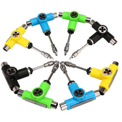 T Type Multifunctional Scooter Adjusting Tool Universal Allen Wrench Screwdriver Sandpaper Socket Wrench Skateboard Repair Tool