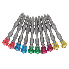 10pcs Double Head 65mm S2 Alloy PH2 Phillips Magnetic Screwdriver Bit Set 1/4 Inch Hex Shank