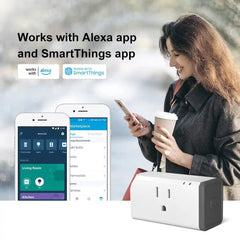 Smart Plug US Type Socket Switch Compatible with Alexa & Works with SmartThings Hub Voice Control Smart Sences