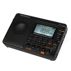 FM Radio V-115 FM/AM/SW Bass Sound MP3 Player REC Voice Recorder with Sleep Timer