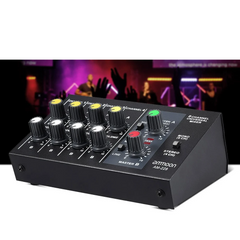 Ultra-compact Low Noise 8 Channels Metal Mono Stereo Audio Sound Mixer with Power Adapter Cable