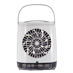 3 Gear LED Mini Air Conditioner Fan Rechargeable Cooling Misting Desk Fan Home Office Bedroom Travel