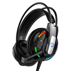 Gaming Headphone Headset Deep Bass Stereo Wired Earphone With Mic LED Light for PC Computer