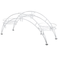 Curved Flower Rack Metal Flower Stand Plant Stand Balcony Garden Flower Plant Stand Bonsai Display Shelf