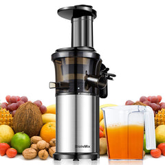 200W 40RPM Stainless Steel Masticating Slow Auger Juicer Machine Fruit and Vegetable Squeezer Press Juice Maker