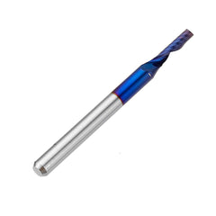 10pcs 3.175 Shank 2mm Blue Coated Single Flute End Mill Spiral CNC Milling Cutter