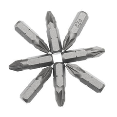25pcs 25mm PZ2 Screwdriver Bits Set Hex Magnetic Power Tool