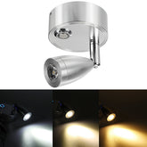 12-24V Dimming LED Reading Spot Light Bedside Wall Lamp USB Interface For RV Boat Caravan Motorhome