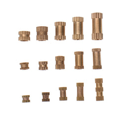 250pcs M2/M3/M4 Metric Threaded Brass Knurl Round Insert Nut Assortment Set