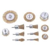 12Pcs Wire Wheel Brush Cup Wire Brush Set 6mm Shank For Removal of Rust/Corrosion/Paint-Reduced