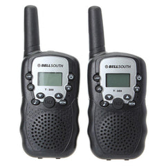 2pcs 0.5W UHF Auto Multi-Channels Mini Radios Walkie Talkie Black