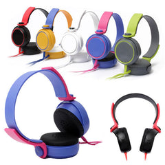 Colorful 3.5mm Stereo Headphone Over Ear Earphone Headset With Microphone