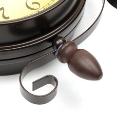 Rotating Double Side Wall Clock Garden Indoor & Outdoor Station Wall Mounted With Bracket