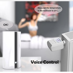 Smart WIFI Thermostatic Radiator Valve Actuator TRV Programmable Temperature Controller Alexa Tuya Google Assistant